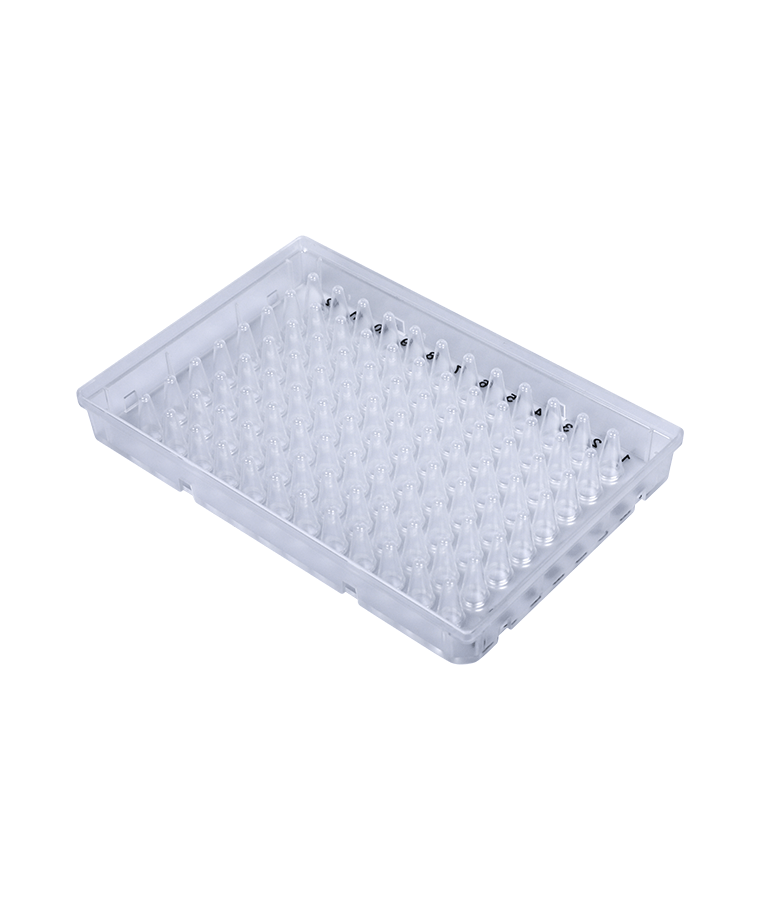 PCR20-C-96-FS-BC Plaque PCR transparente à 96 puits à jupe complète de 0,2 ml